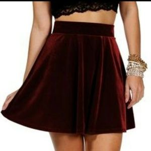 Velvet skater skirt
