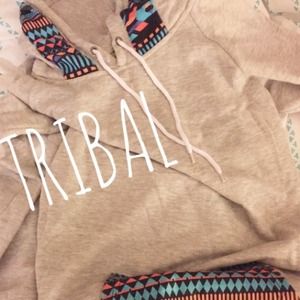 Empyre Long Beach Tribal Print Hoodie