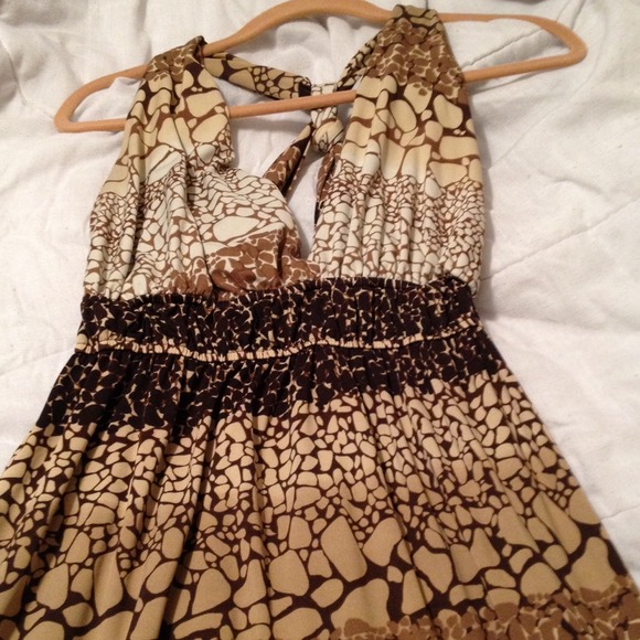 Muti colored brown dress