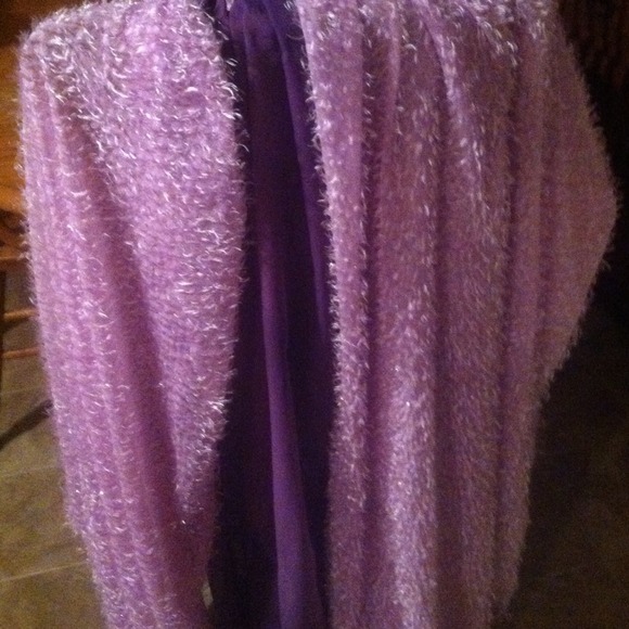 One window curtain 3 piece fuzzy purple - Picture 1 of 1