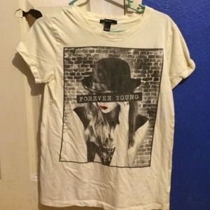 "forever young" girl t-shirt
