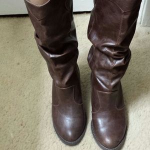Brown cowboy boots