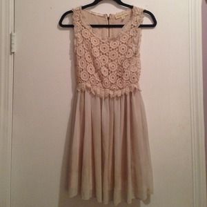 Ivory crochet dress