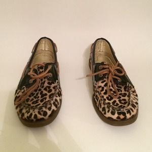 Sperry Top-sider leopard boat shoes