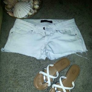Sexy Size 5 white cut off shorts