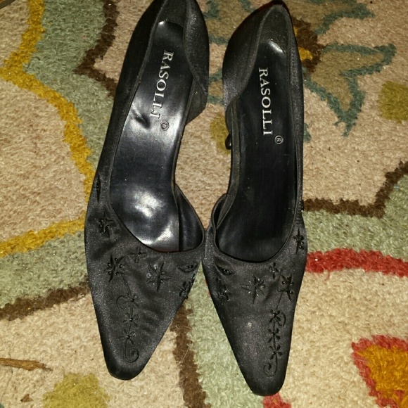 Black Rasolli Heels size 8 DRESSY