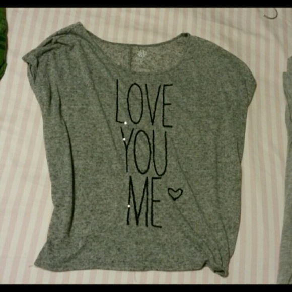 Jessica Simpson LOVE YOU Oversize Tee - Picture 2 of 2