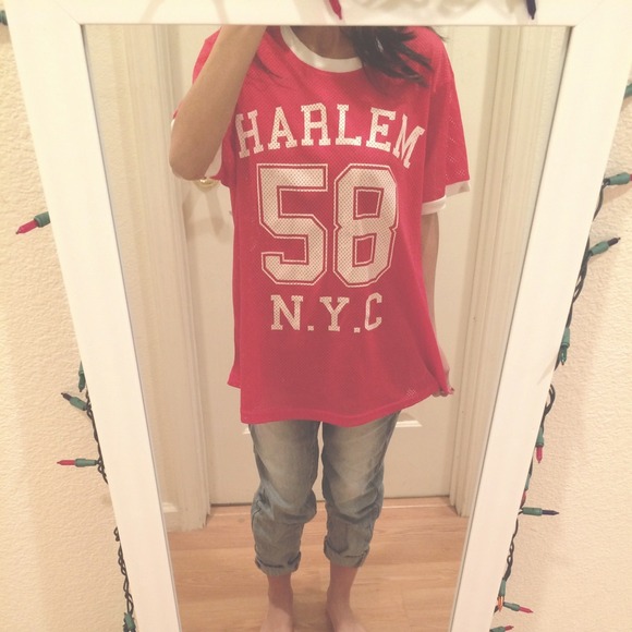 Harlem NYC mesh jersey top