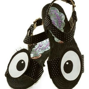 Irregular Choice Don't Stop The Glance eye sandals