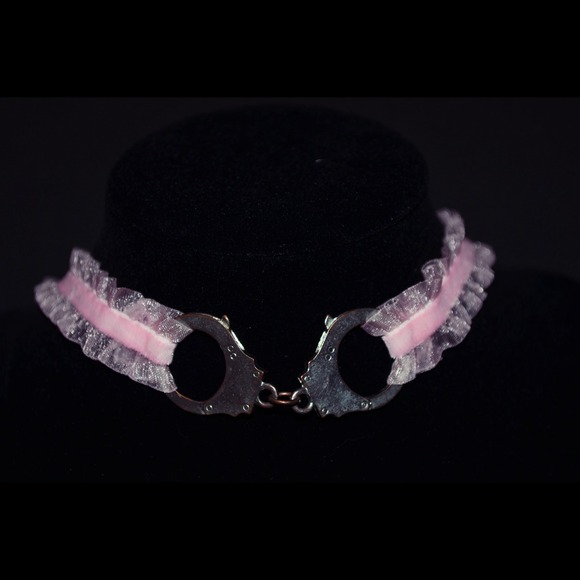 Handcuffs and Lace Choker