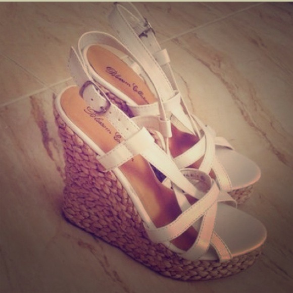 White wedges $20 Mercari