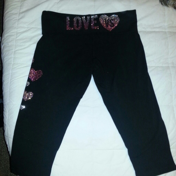 Nwot! Vs bling crop yoga leggings