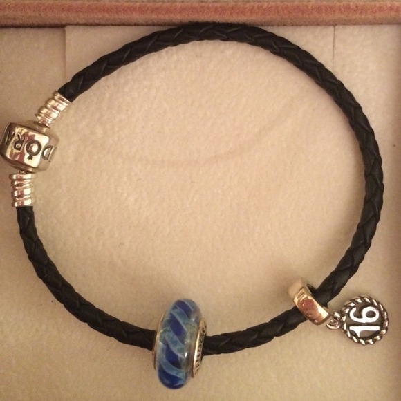 Authentic Pandora bracelet with 2 pandora charms! - Picture 2 of 2