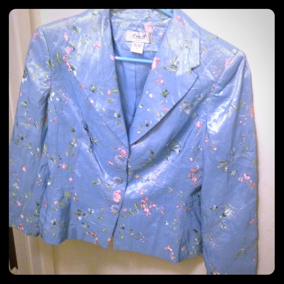 Aria A Blue Elegant Jacket Sz s