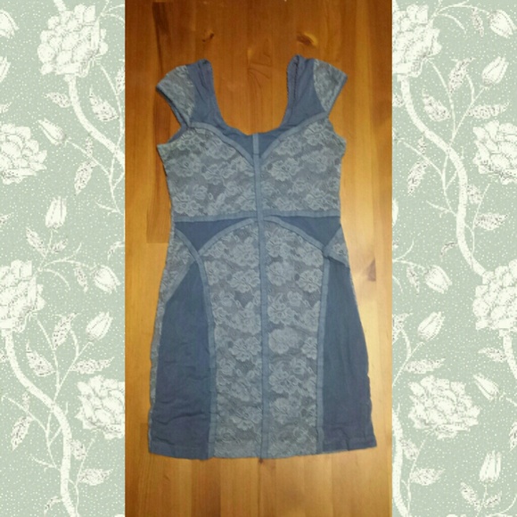 Lacy blue dress
