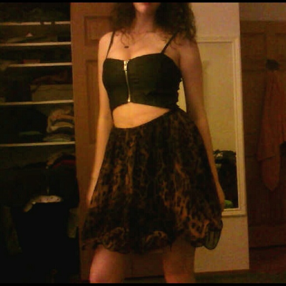 Unif Leopard print Ryder cutout dress