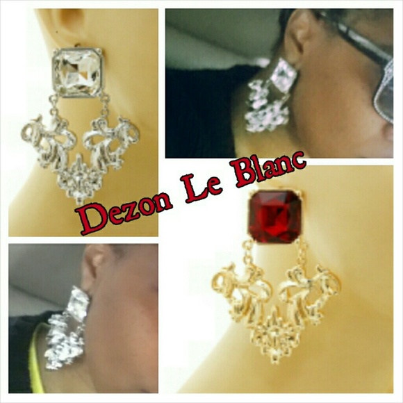 Ruby & Gold Earrings