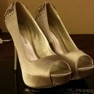 Silver high heels