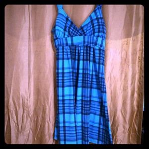 Blue n Black Stripes Sun Dress