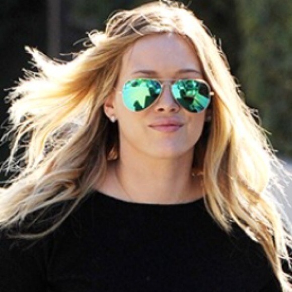 green reflective sunglasses