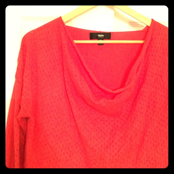 Orange Eyelit Sweater