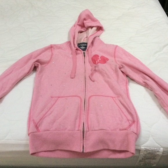 Pink hooded zip up