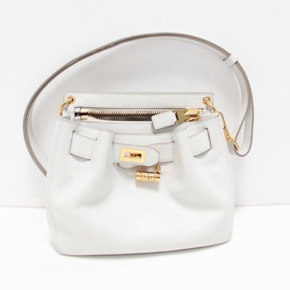 TOM FORD, Lock-front Crossbody bag, White