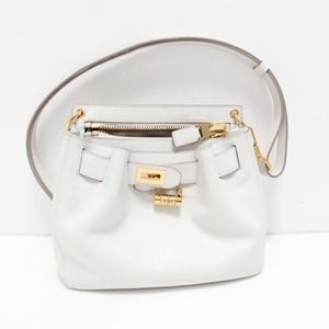 TOM FORD, Lock-front Crossbody bag, White