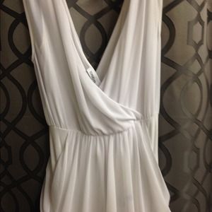 White chiffon BEBE dress