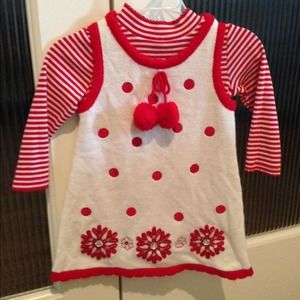 Boutique Snowflake Christmas Dress - 18mo