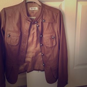 Leather Balmain jacket