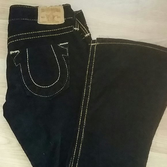 True religion black quorderoy pants
