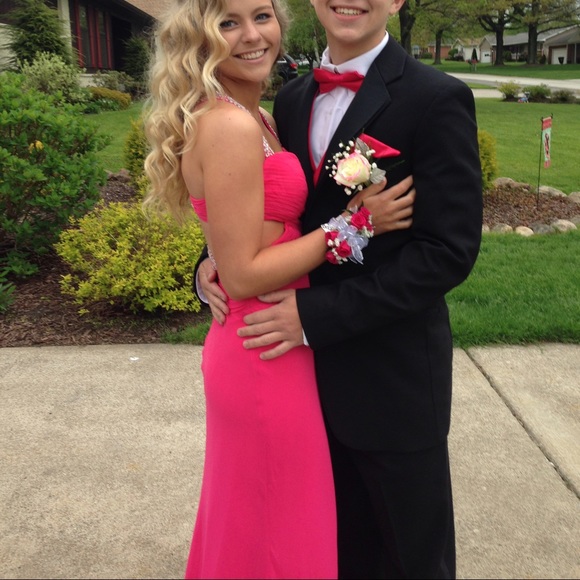 Hot Pink Gorgeous Prom Dress - Picture 3 of 5