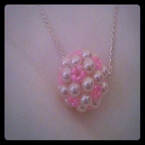 Swarvoski Pearl Handsewn Necklace