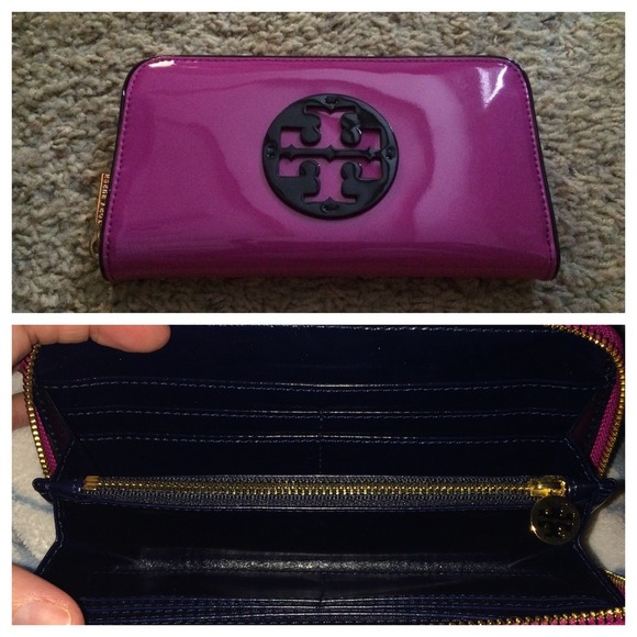 Tory Burch hot pink reva wallet