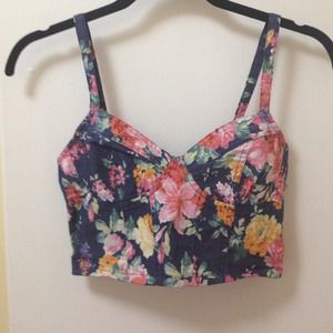 Flowery Cropped Tank