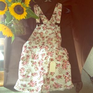 Forever 21 Floral Overalls