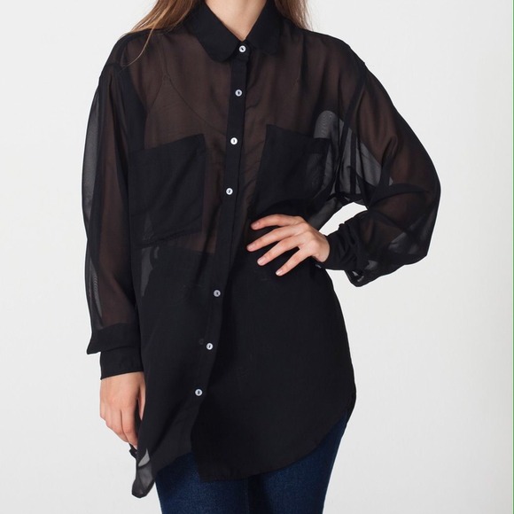American Apparel Tops - ❗️SALE❗️American Apparel Oversized Chiffon Top