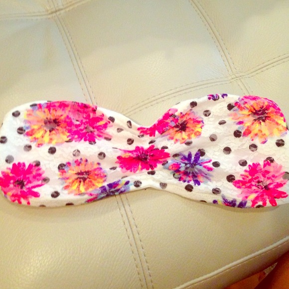 Multicolored, lace bandeau