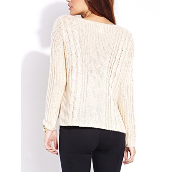 ✖SOLD✖️Dusty pink cable knit sweater - Picture 4 of 4