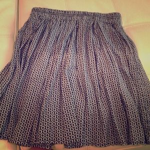 Black and white floral skirt