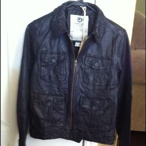 Genuine Leather Lucky Brand Women's Black Jacket