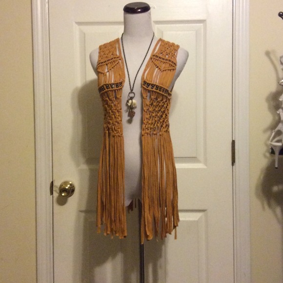 Audrey Ann Jackets & Blazers - 🍂 Fringe Vest Size S 🍂