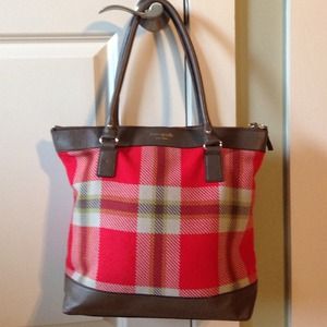 Kate Spade Bon Shopper Highland Plaid Tote