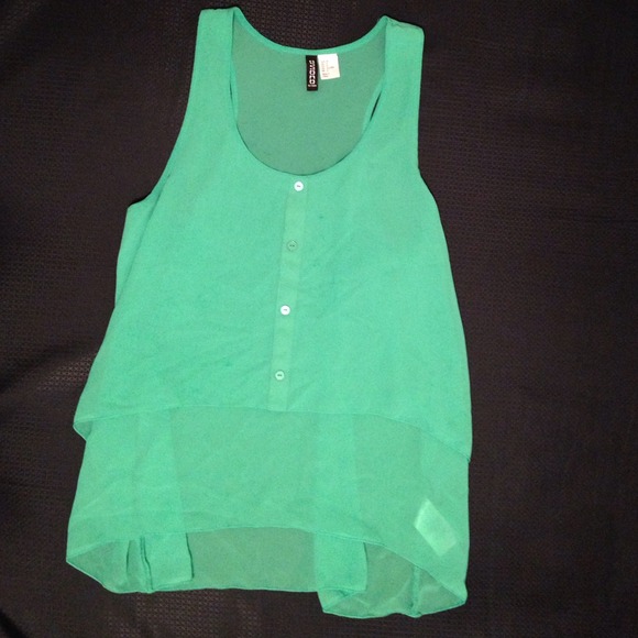 Divided by H&M Flowy Green Top