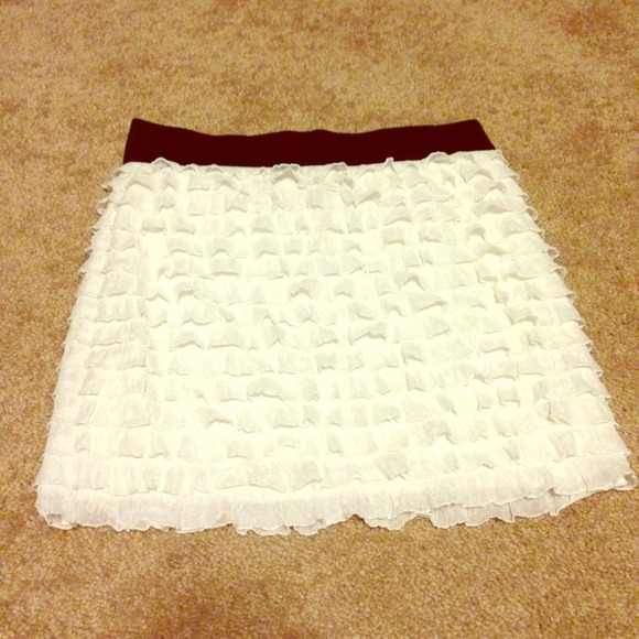 White Ruffled Skirt