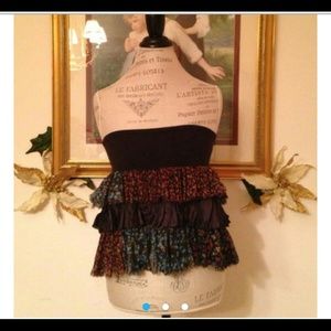 Free people ruffle poof layered hipster skirt