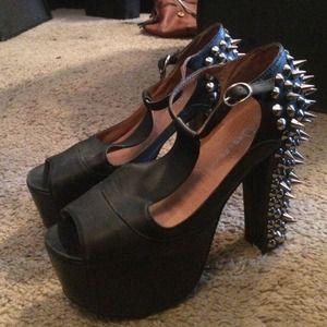 Jeffery Campbell open toed lita heels