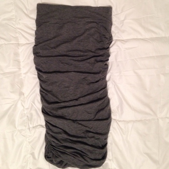 Heather Gray Moda International Scrunch Tube Top