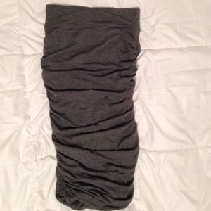 Heather Gray Moda International Scrunch Tube Top